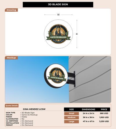 CUSTOM MOCKUP SIGN FOR Gina Mendez LCSW