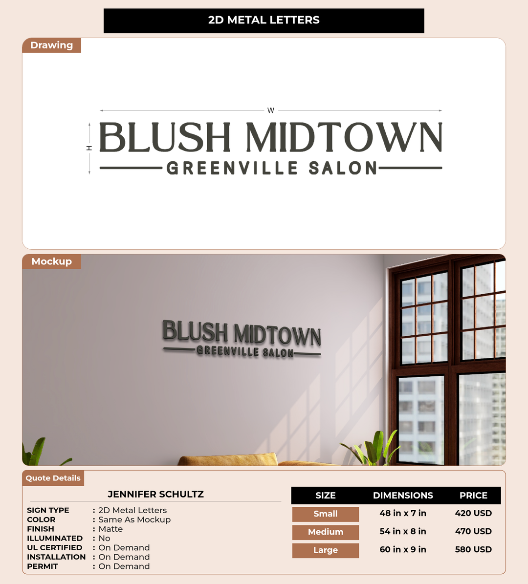 CUSTOM MOCKUP SIGN FOR Jennifer Schultz