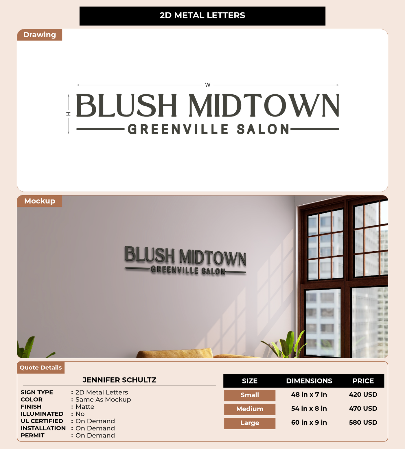 CUSTOM MOCKUP SIGN FOR Jennifer Schultz