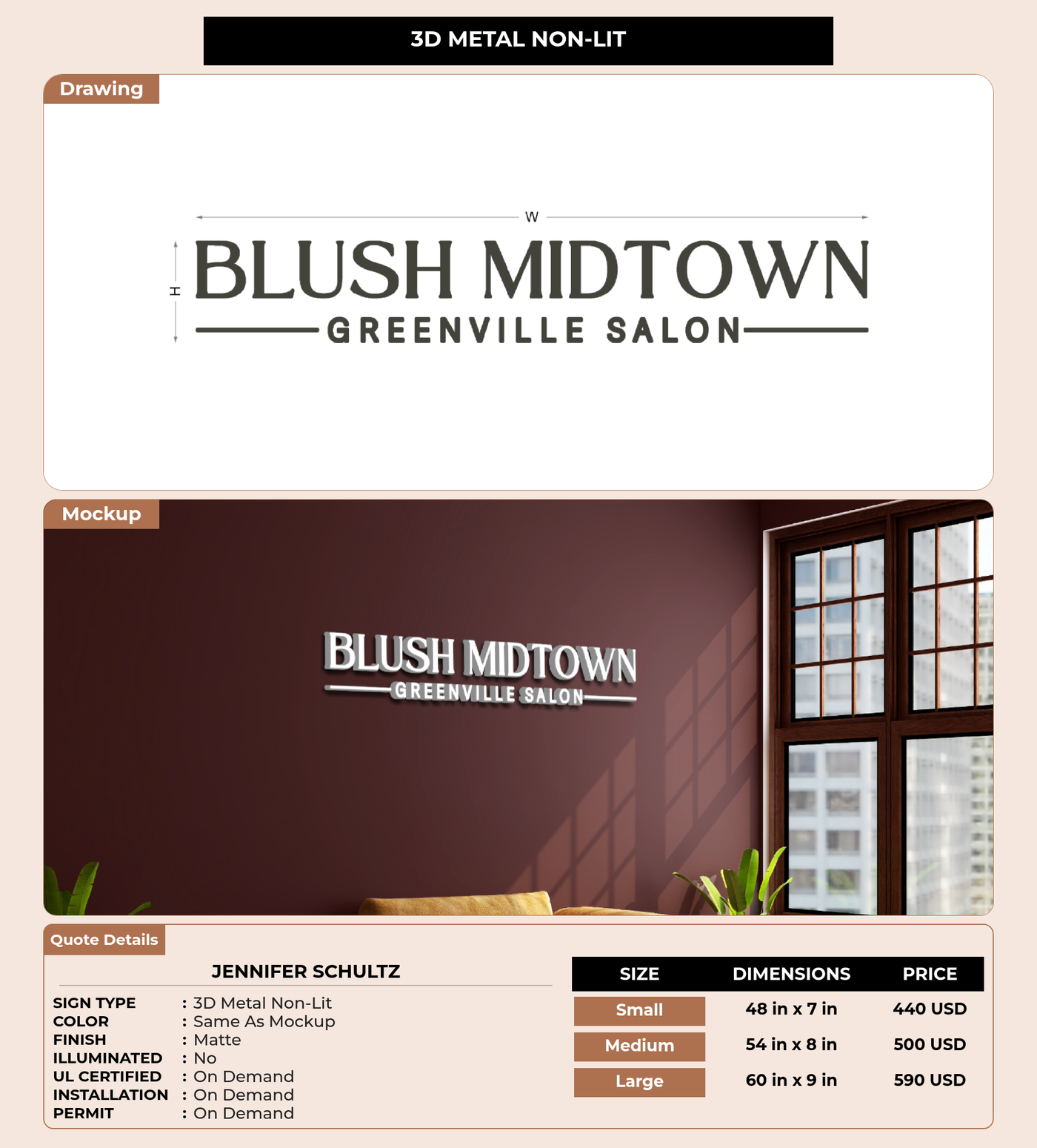 CUSTOM MOCKUP SIGN FOR Jennifer Schultz