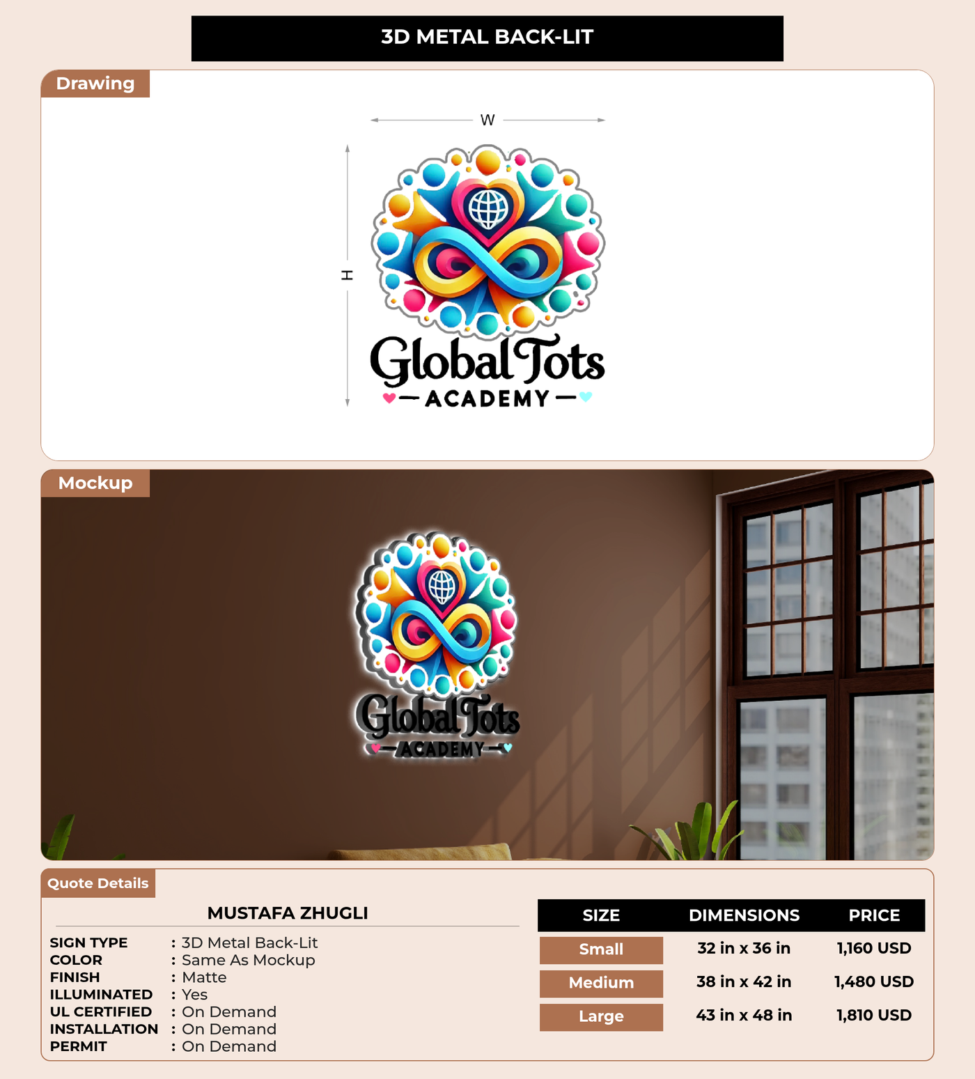 CUSTOM MOCKUP SIGN FOR Mustafa Zhugli