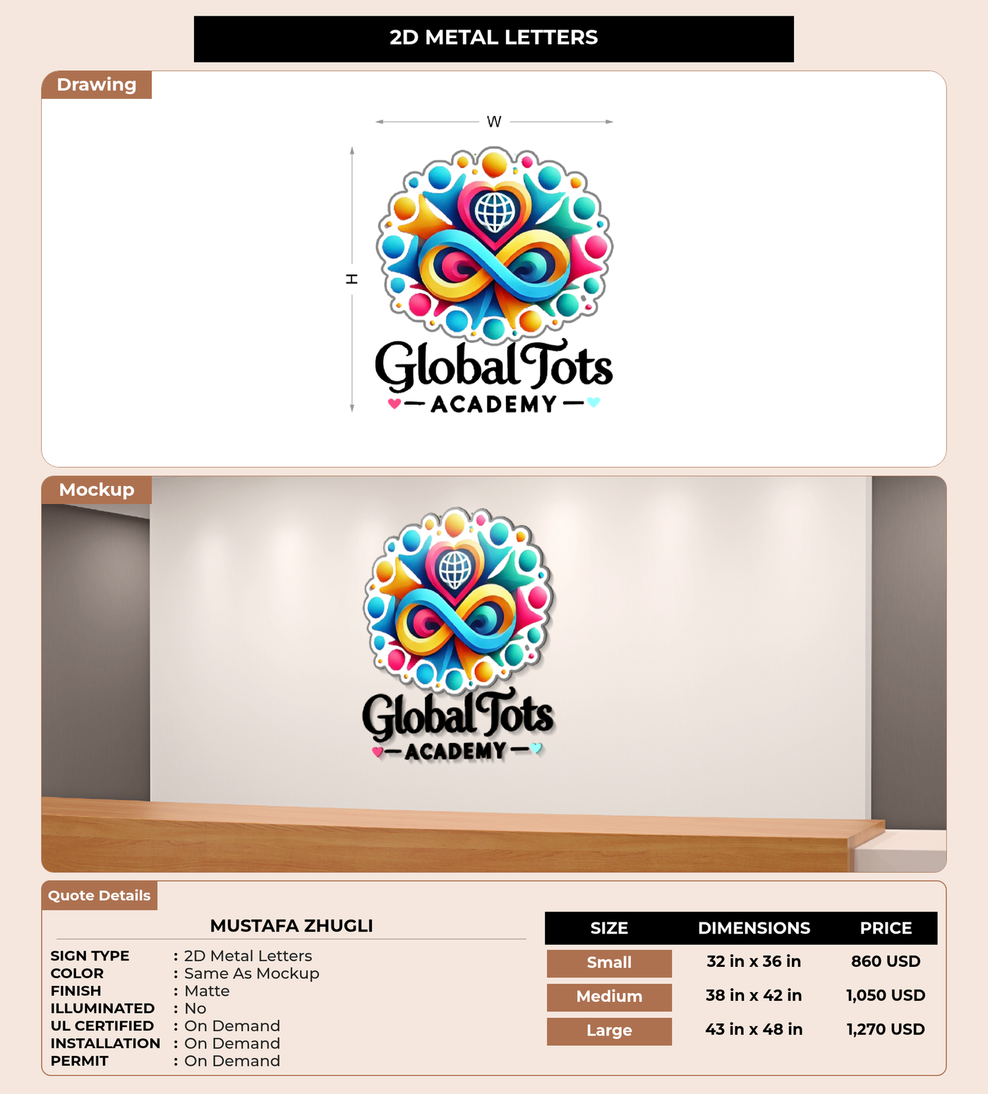 CUSTOM MOCKUP SIGN FOR Mustafa Zhugli
