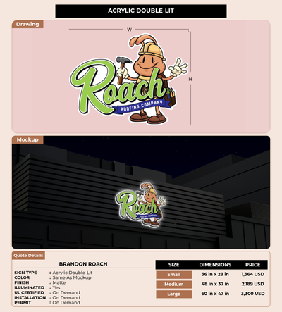 CUSTOM MOCKUP SIGN FOR Brandon Roach