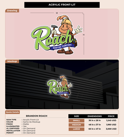 CUSTOM MOCKUP SIGN FOR Brandon Roach