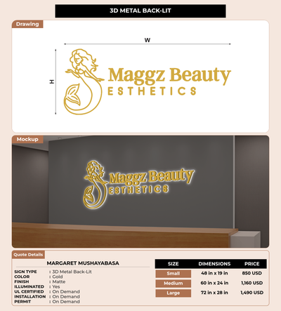 CUSTOM MOCKUP SIGN FOR Margaret Mushayabasa