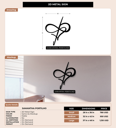 CUSTOM MOCKUP SIGN FOR Samantha Portilho