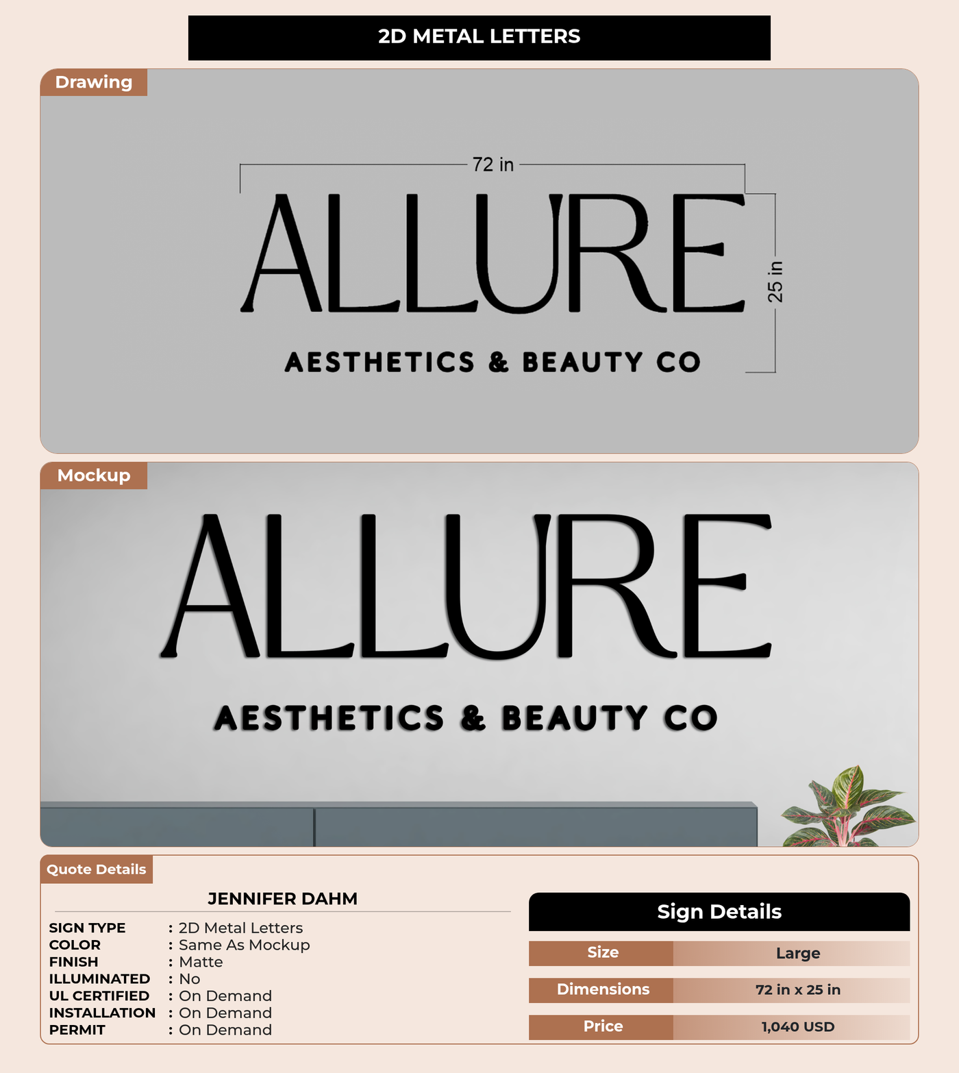 CUSTOM MOCKUP SIGN FOR Jennifer Dahm