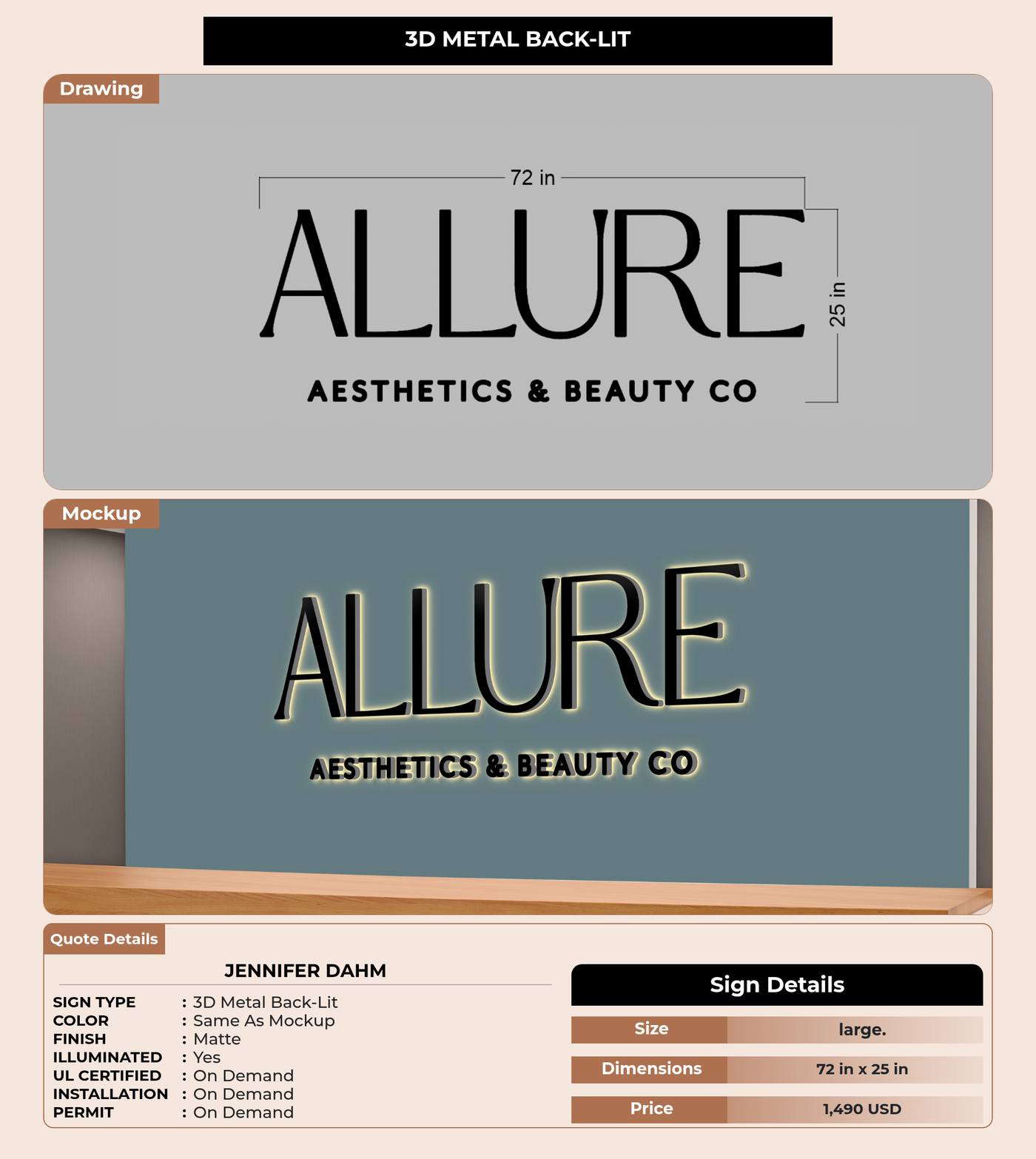 CUSTOM MOCKUP SIGN FOR Jennifer Dahm