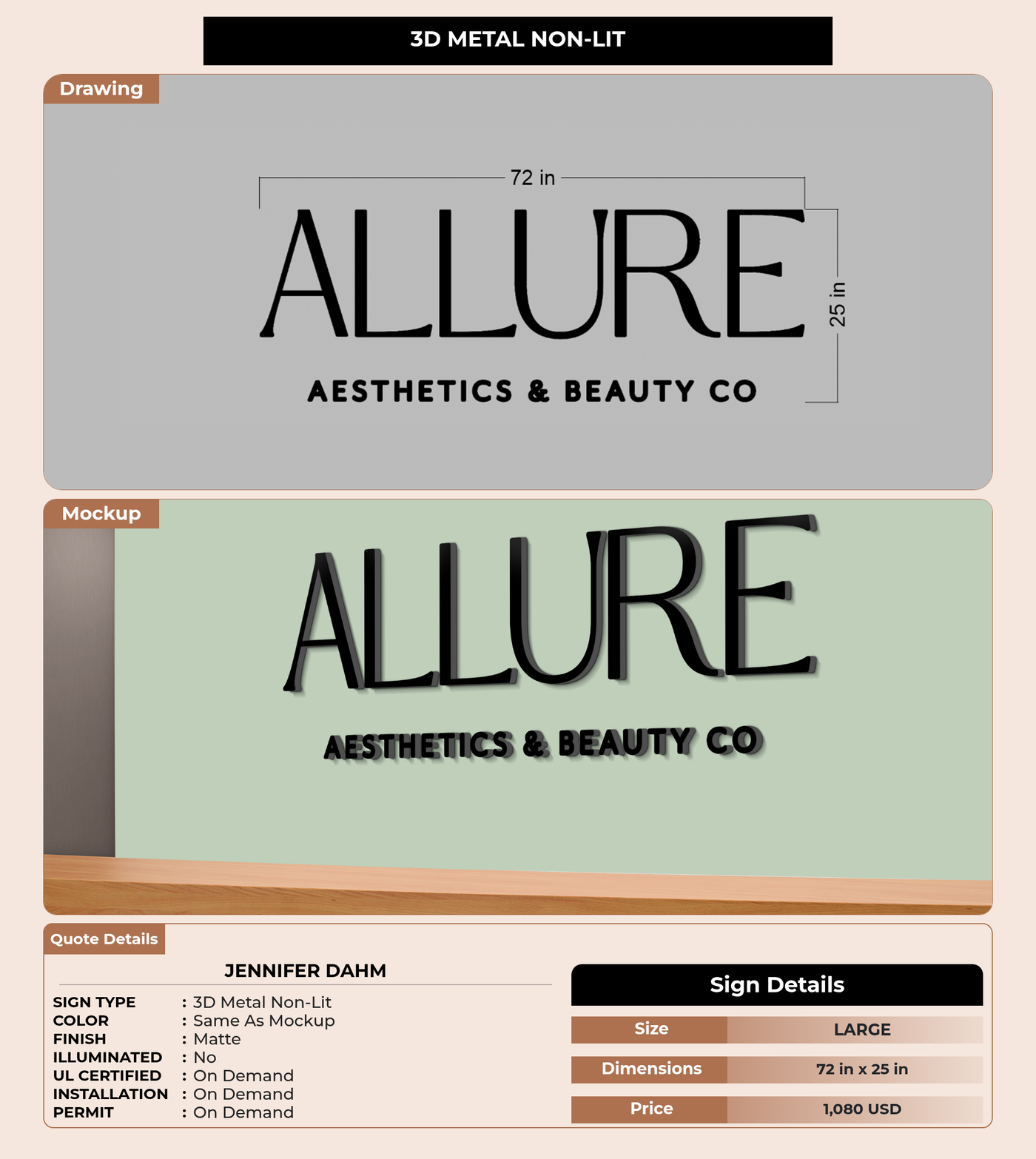CUSTOM MOCKUP SIGN FOR Jennifer Dahm