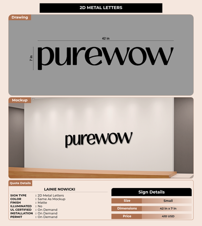 CUSTOM MOCKUP SIGN FOR lainie nowicki