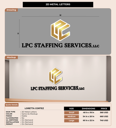 CUSTOM MOCKUP SIGN FOR LORETTA Cortez
