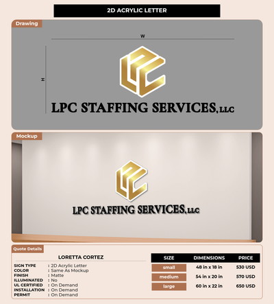 CUSTOM MOCKUP SIGN FOR LORETTA Cortez