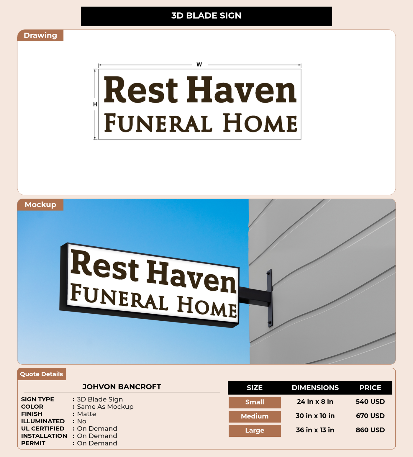 CUSTOM MOCKUP SIGN FOR Johvon Bancroft