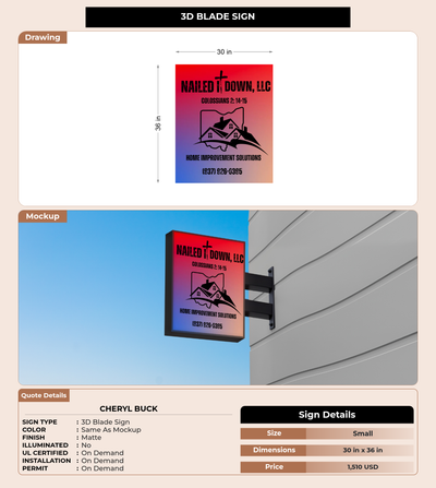 CUSTOM MOCKUP SIGN FOR Cheryl Buck