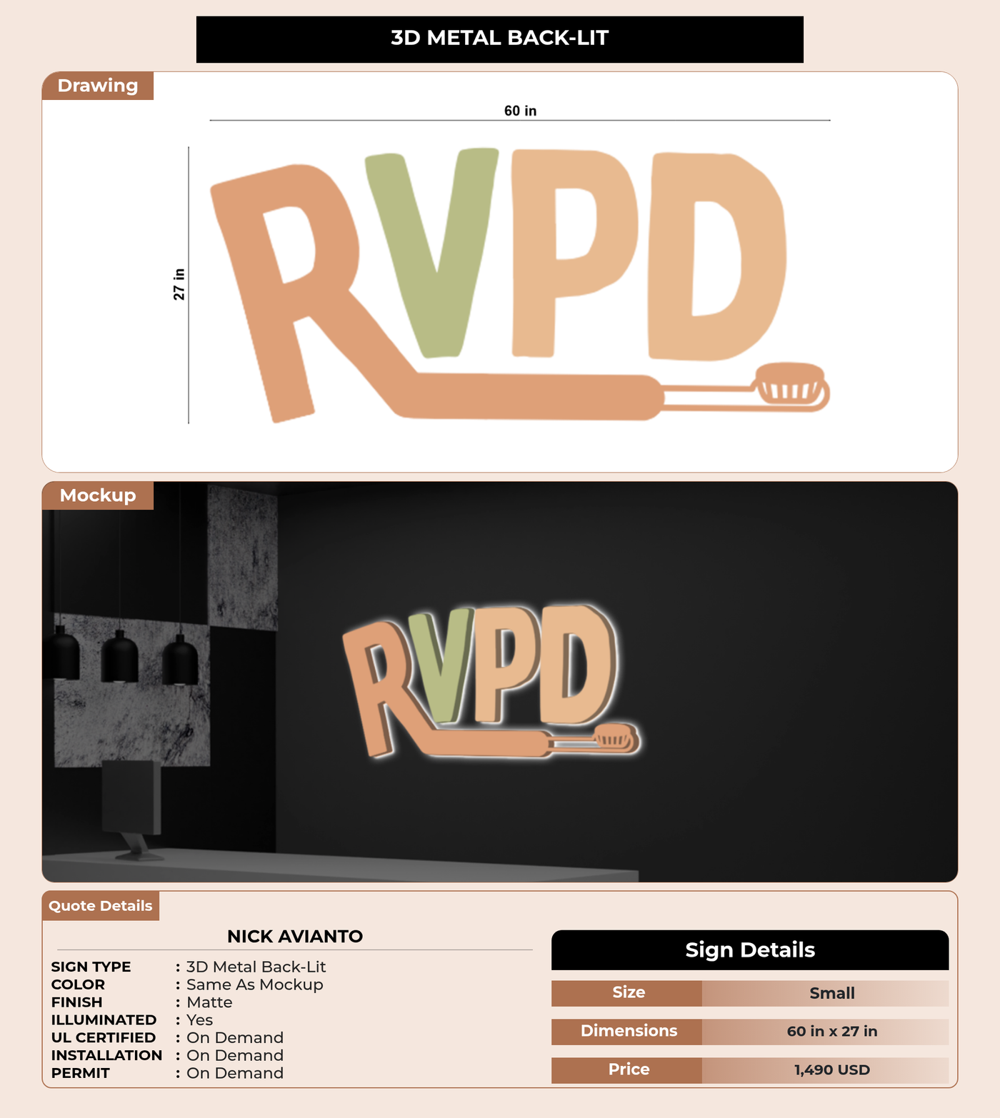 CUSTOM MOCKUP SIGN FOR Nick Avianto