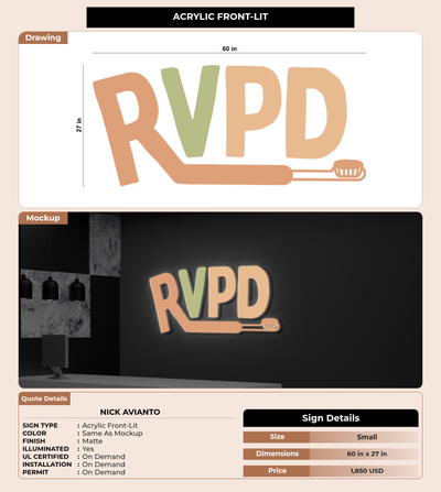 CUSTOM MOCKUP SIGN FOR Nick Avianto