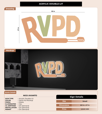CUSTOM MOCKUP SIGN FOR Nick Avianto
