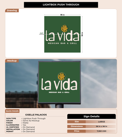 CUSTOM MOCKUP SIGN FOR Giselle Palacios