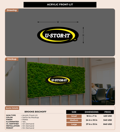 CUSTOM MOCKUP SIGN FOR Brooke Bischoff