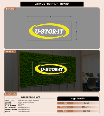 CUSTOM MOCKUP SIGN FOR Brooke Bischoff