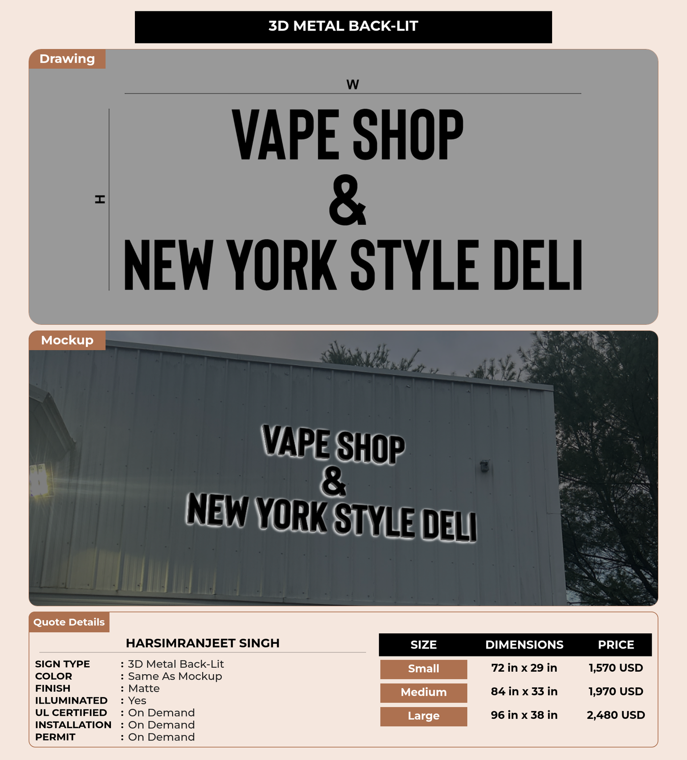 CUSTOM MOCKUP SIGN FOR Harsimranjeet singh