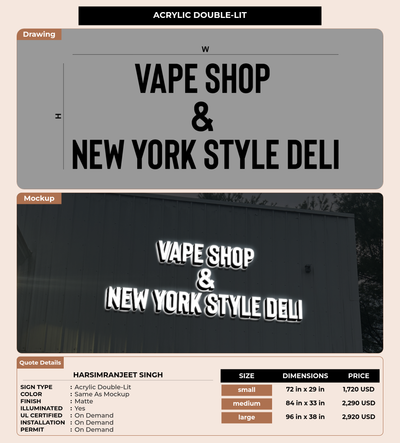 CUSTOM MOCKUP SIGN FOR Harsimranjeet singh