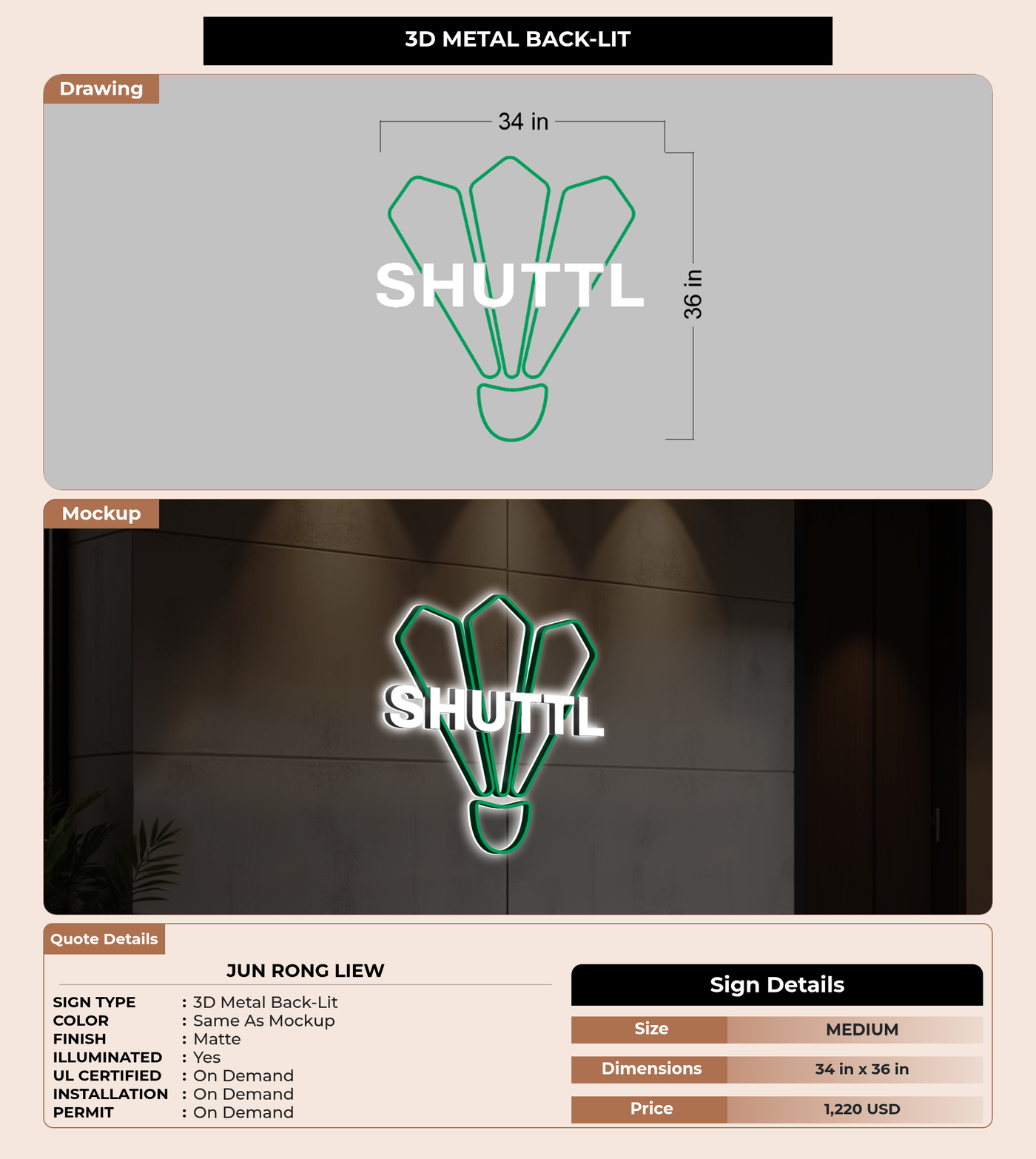 CUSTOM MOCKUP SIGN FOR Jun Rong Liew