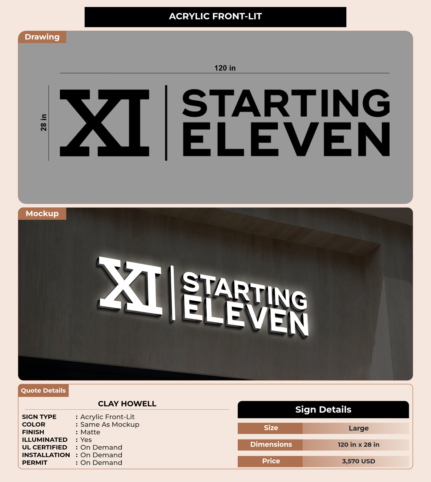 CUSTOM MOCKUP SIGN FOR Clay Howell