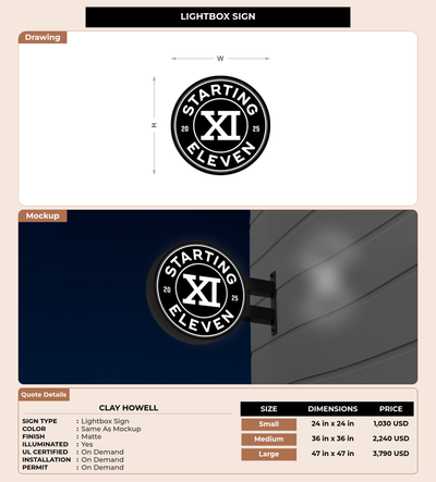 CUSTOM MOCKUP SIGN FOR Clay Howell