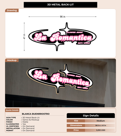 CUSTOM MOCKUP SIGN FOR Blanca Buenrrostro