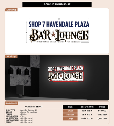 CUSTOM MOCKUP SIGN FOR Howard Bepat