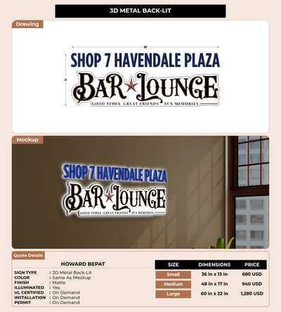 CUSTOM MOCKUP SIGN FOR Howard Bepat