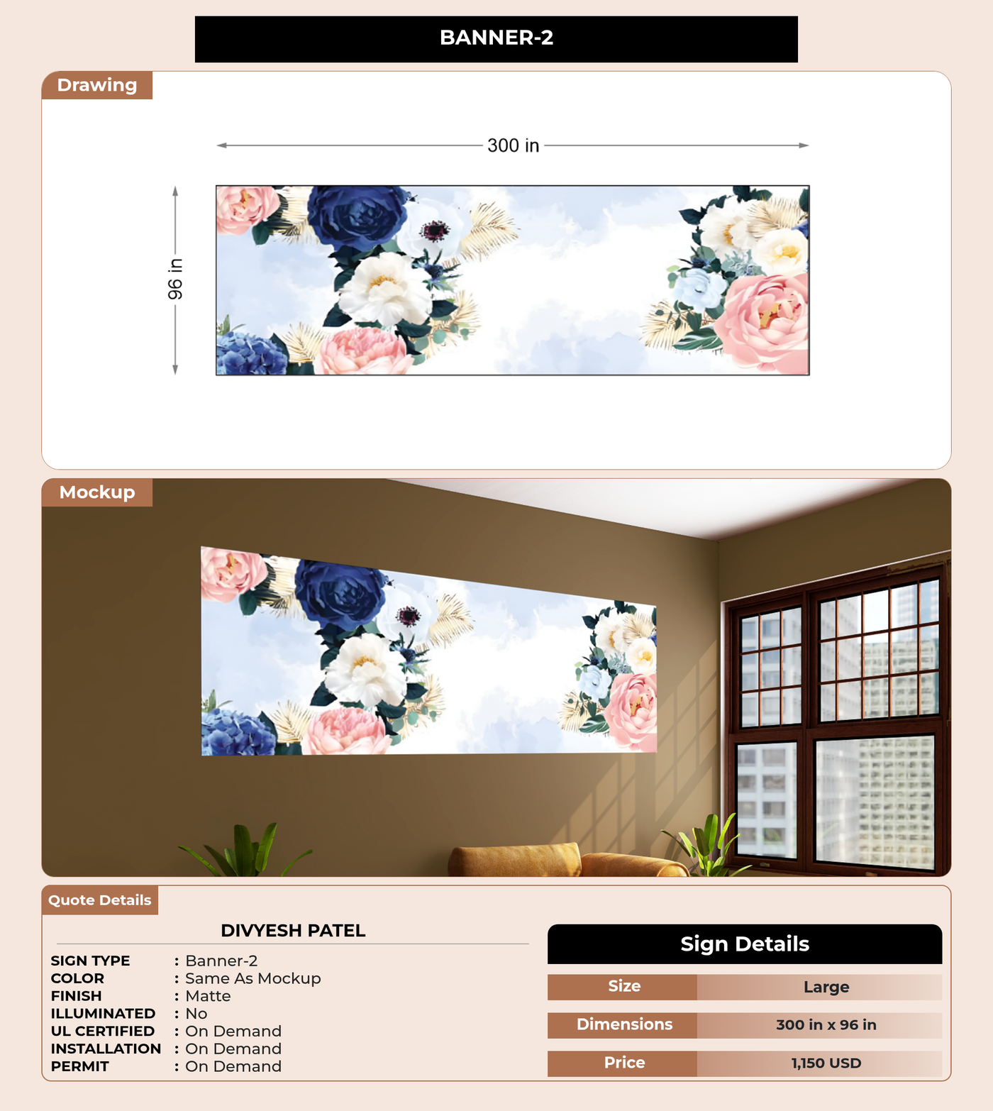 CUSTOM MOCKUP SIGN FOR Divyesh Patel