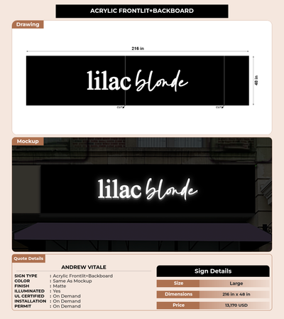 CUSTOM MOCKUP SIGN FOR Andrew Vitale