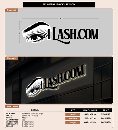 CUSTOM MOCKUP SIGN FOR Kenya