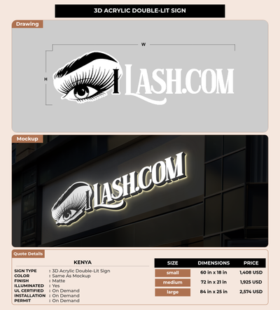 CUSTOM MOCKUP SIGN FOR Kenya