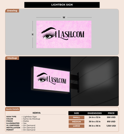 CUSTOM MOCKUP SIGN FOR Kenya