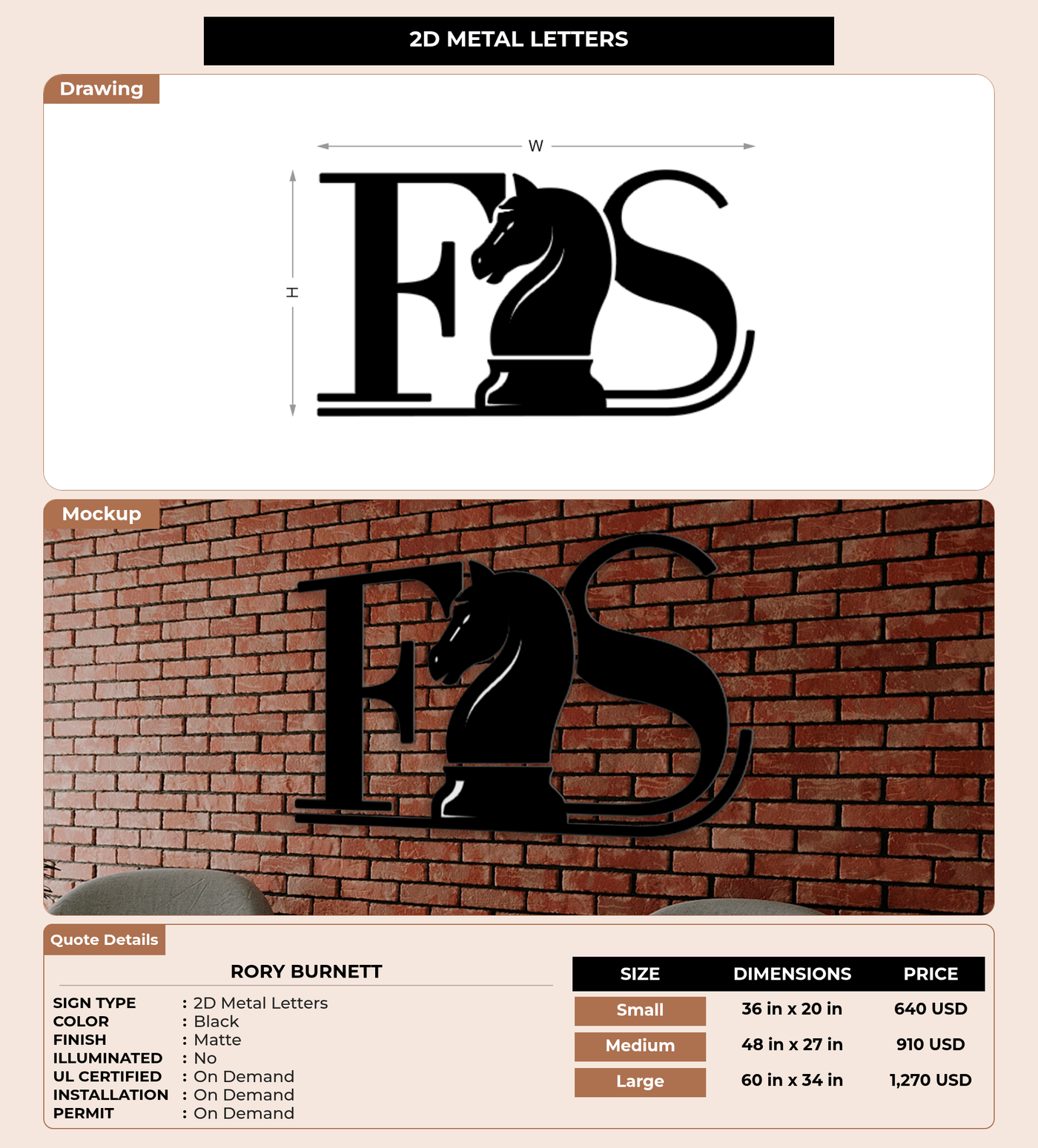 CUSTOM MOCKUP SIGN FOR Rory Burnett
