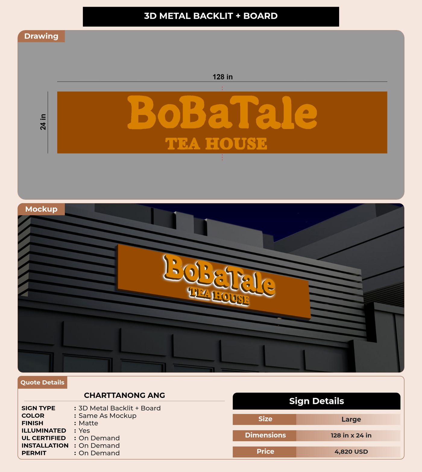 CUSTOM MOCKUP SIGN FOR Charttanong Ang