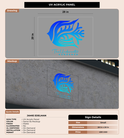 CUSTOM MOCKUP SIGN FOR Jamie Edelman