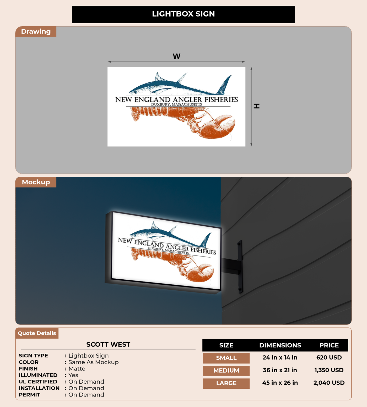 CUSTOM MOCKUP SIGN FOR Scott West