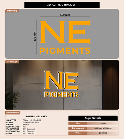 CUSTOM MOCKUP SIGN FOR Dmitrii Nechaev