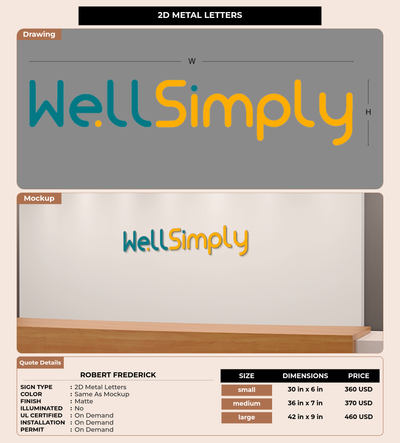 CUSTOM MOCKUP SIGN FOR Robert Frederick