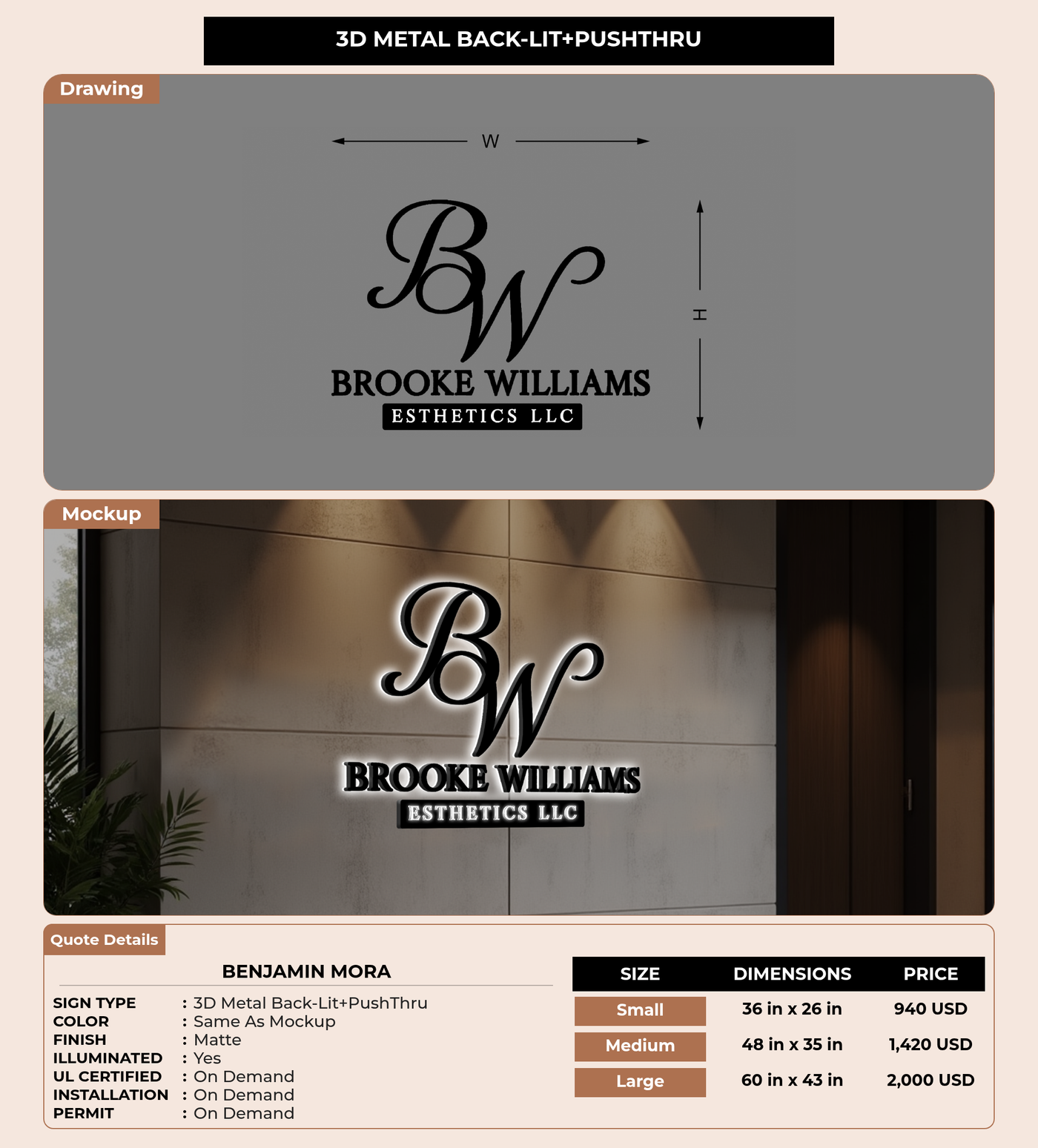 CUSTOM MOCKUP SIGN FOR Benjamin Mora