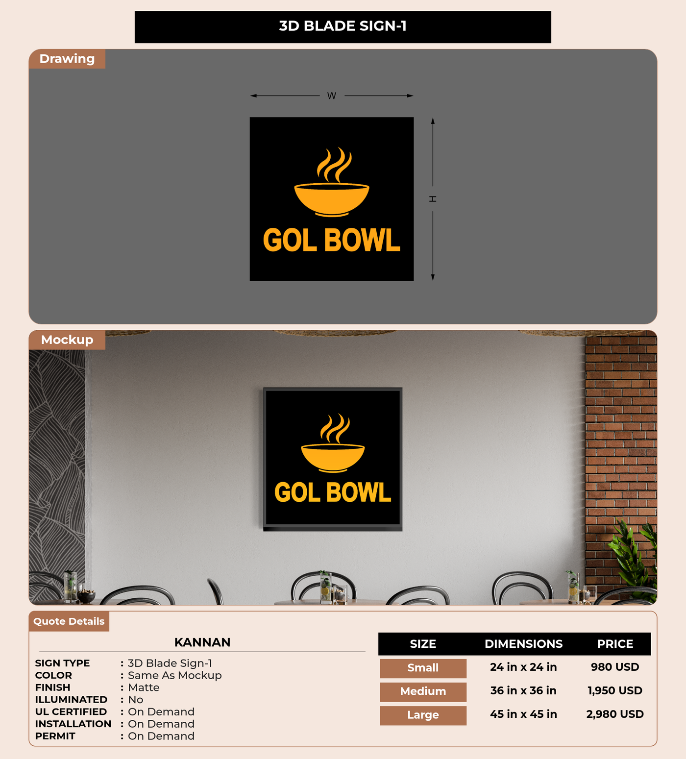 CUSTOM MOCKUP SIGN FOR Kannan
