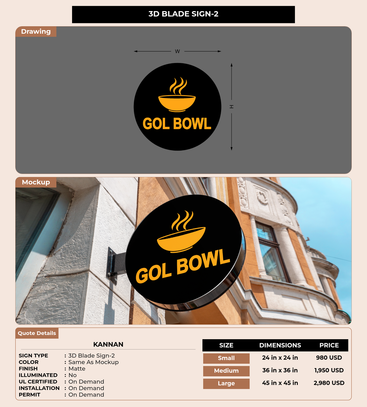 CUSTOM MOCKUP SIGN FOR Kannan