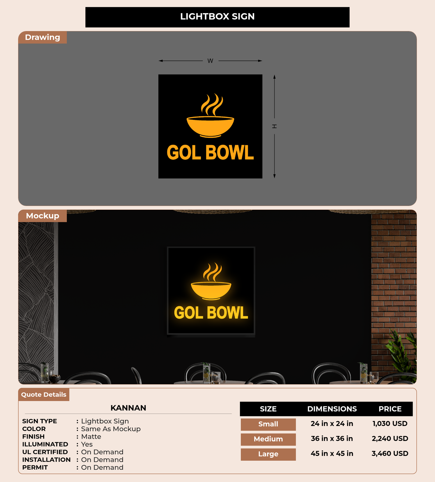 CUSTOM MOCKUP SIGN FOR Kannan