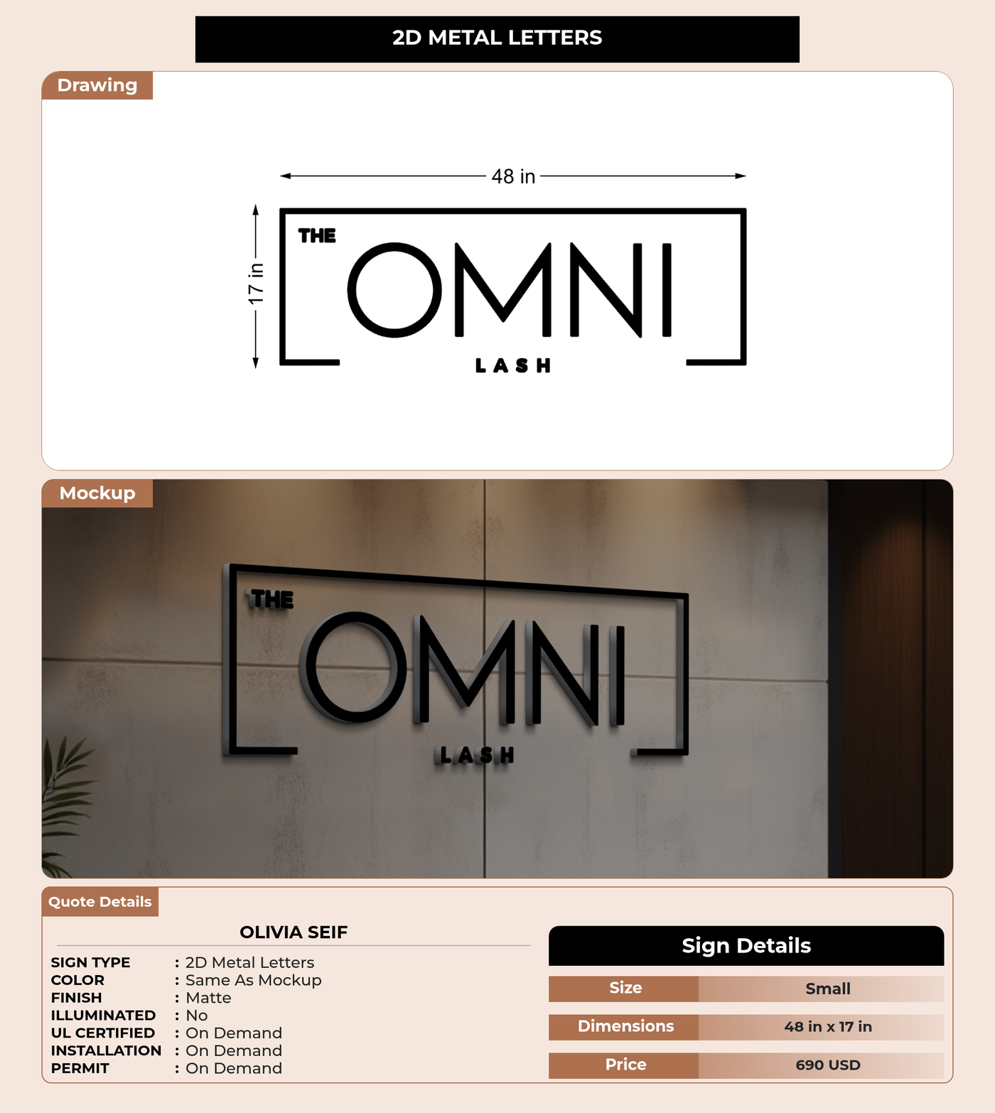 CUSTOM MOCKUP SIGN FOR Olivia Seif