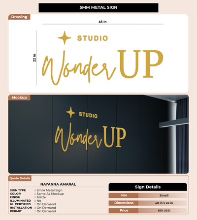 CUSTOM MOCKUP SIGN FOR Nayanna Amaral