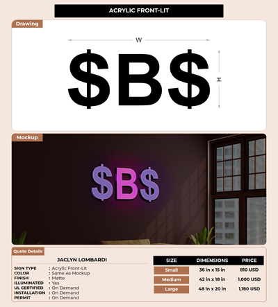 CUSTOM MOCKUP SIGN FOR Jaclyn Lombardi
